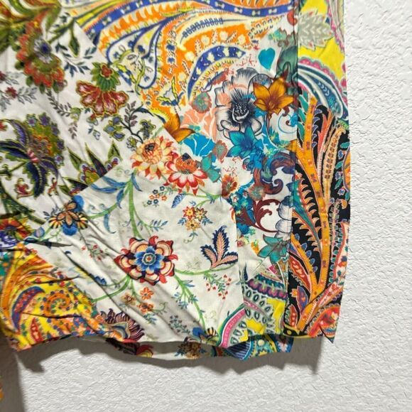 Tolani Collection Womens Pants Multicolor Medium Straight Leg Paisley Palazzo - Picture 5 of 16